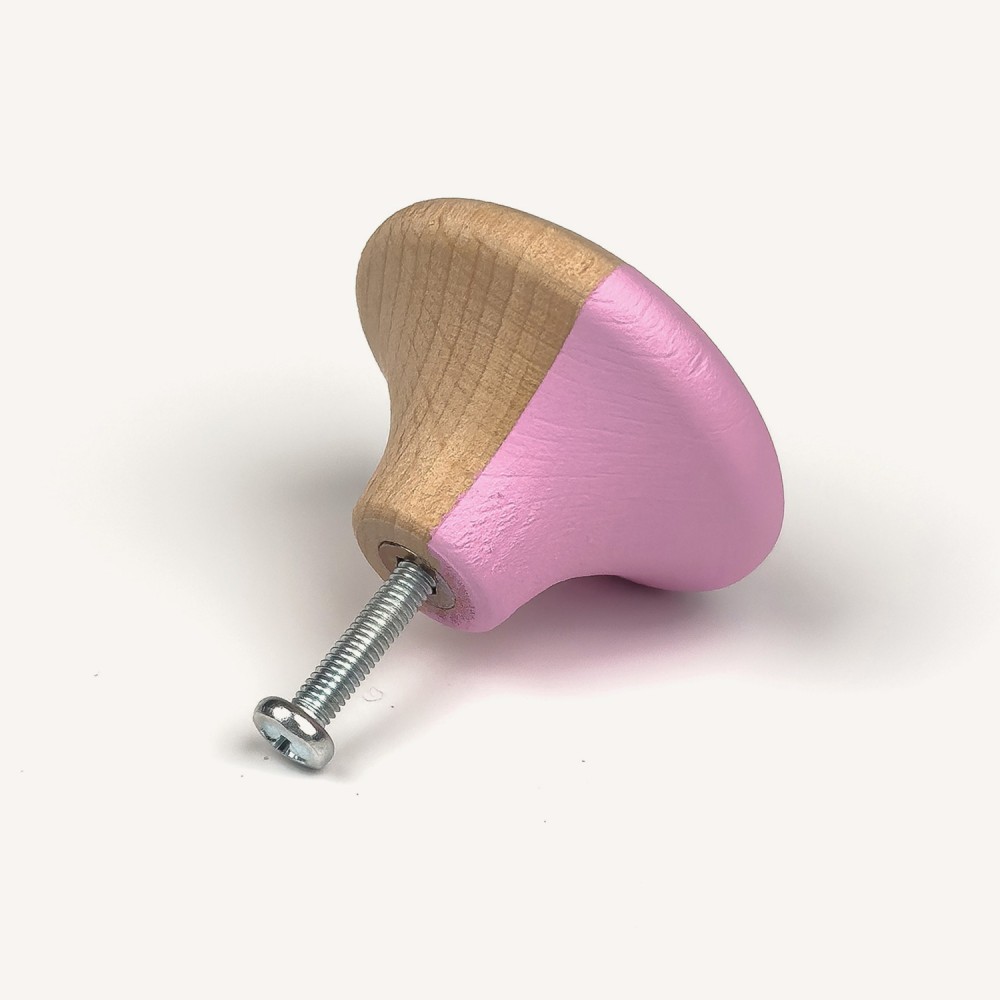 Yarım Ay Serisi Pembe Ahşap Kulp Yarım Ay Serisi Pembe Ahşap Kulp