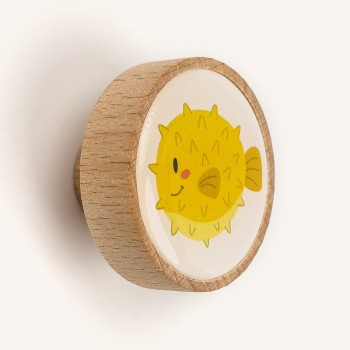 Balon Balığı Ahşap Kulp