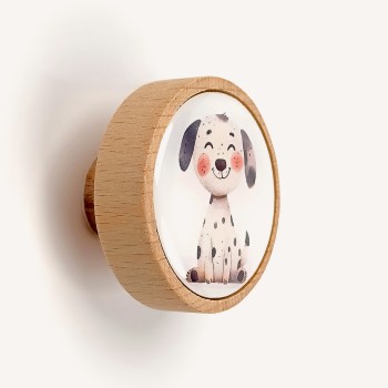 Dalmaçyalı Köpek Ahşap Çocuk Odası Kulpu
