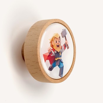 Thor Origami Tarzı Ahşap Çocuk Odası Kulpu