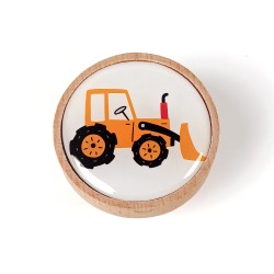 Dozer Figürlü Doğal Ahşap Çocuk Odası Mobilya Kulpu Dozer Figürlü Doğal Ahşap Çocuk Odası Mobilya Kulpu